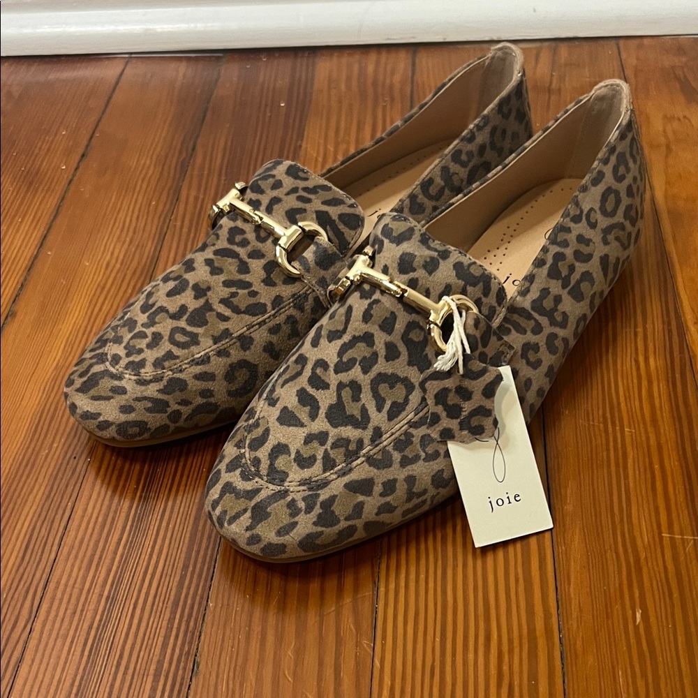 NWT Joie Brown Leopard Print Loafers
